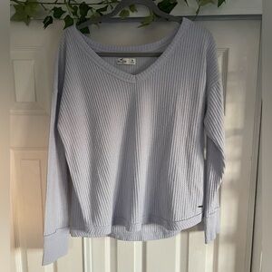 Hollister v neck blue long sleeve